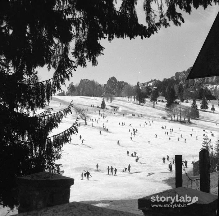 Vista sulla pista da sci