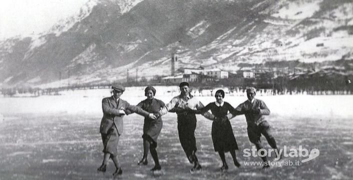 Pattinatori Sul Lago D'Endine 1931