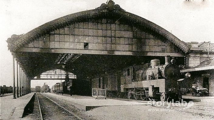 Stazione Bergamo Inizio 900 Con Tettoia In Ghisa