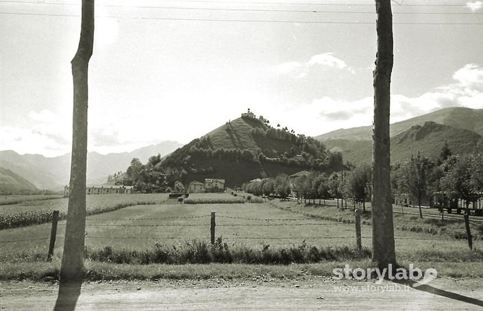 1954-Clusone- I Campi Confinanti Con La Stazione Ferroviaria